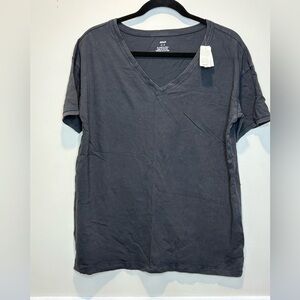 NWT black distressed sun-washed short sleeve tee woman-black